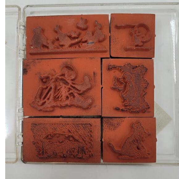 Pooh and Friends Set of‎ 6 Rubber Stamps All Night Media Disney 2of3 - Picture 4 of 6